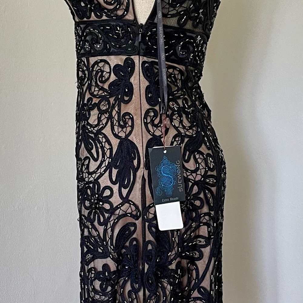 Sue Wong Stunning Brand New with Tags Black Lace Lined Dress Size: 0 - Picture 4 of 15